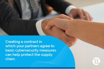 create a contract with distribution business partners to protect against data breaches