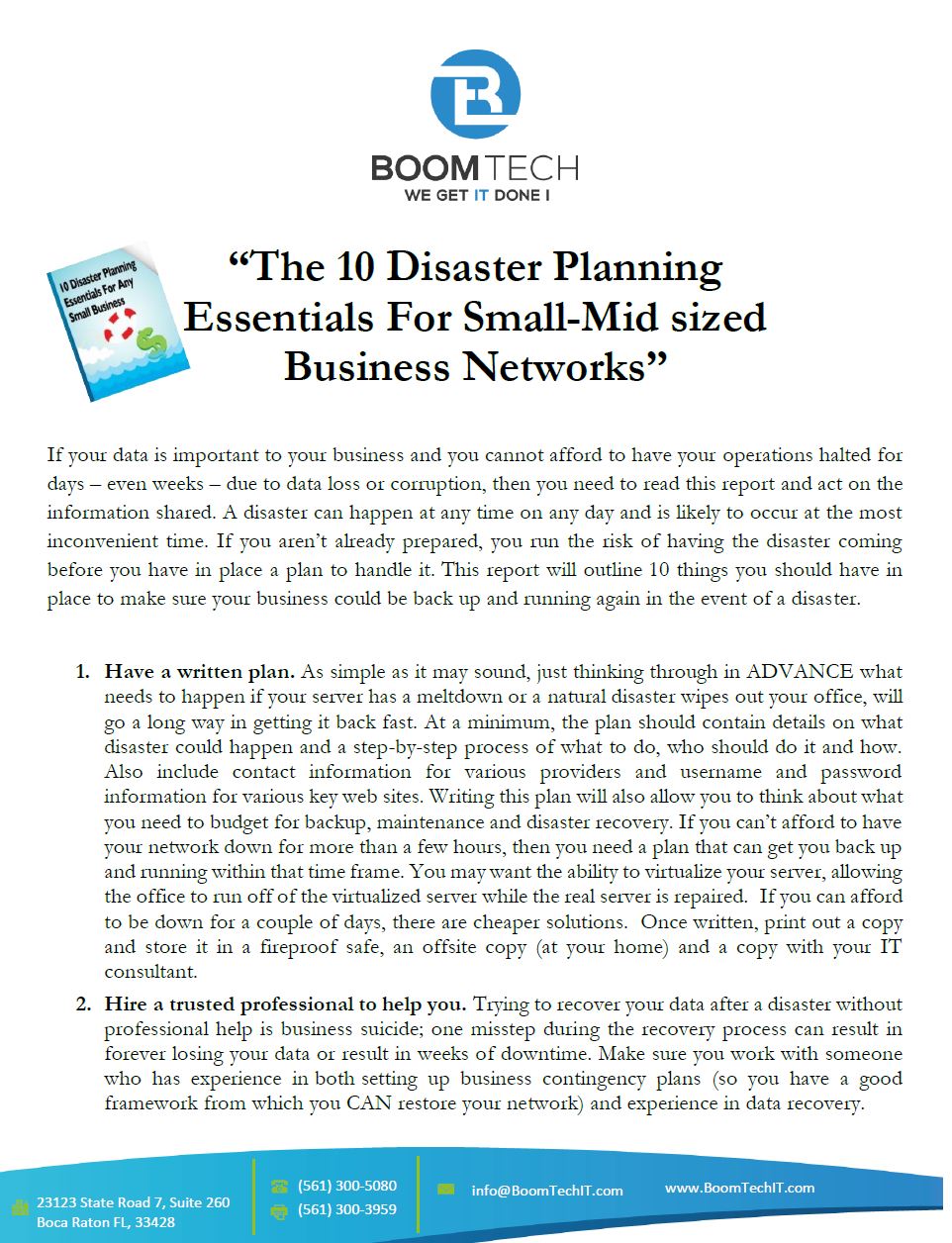 10 Disaster Planning Essentials for Any Small Business