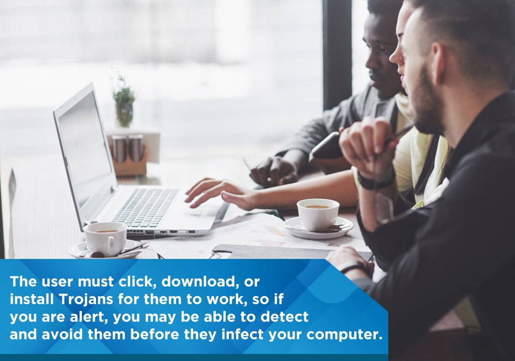 users must click, download, or install Trojans for them to work users must click, download, or install Trojans for them to work