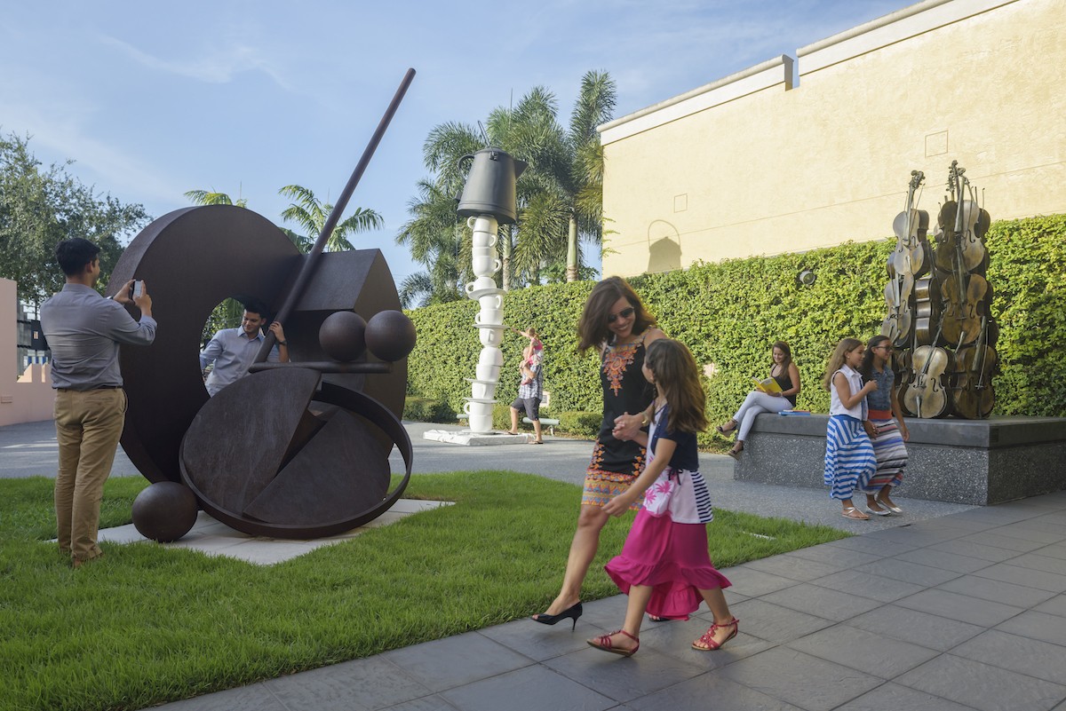sculpture garden at Boca Raton Museum of Art