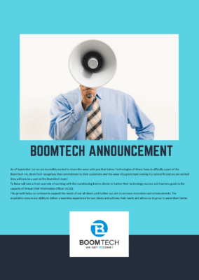 Kainos Technologies of Waco Texas is officially a part of the BoomTech Inc. 1