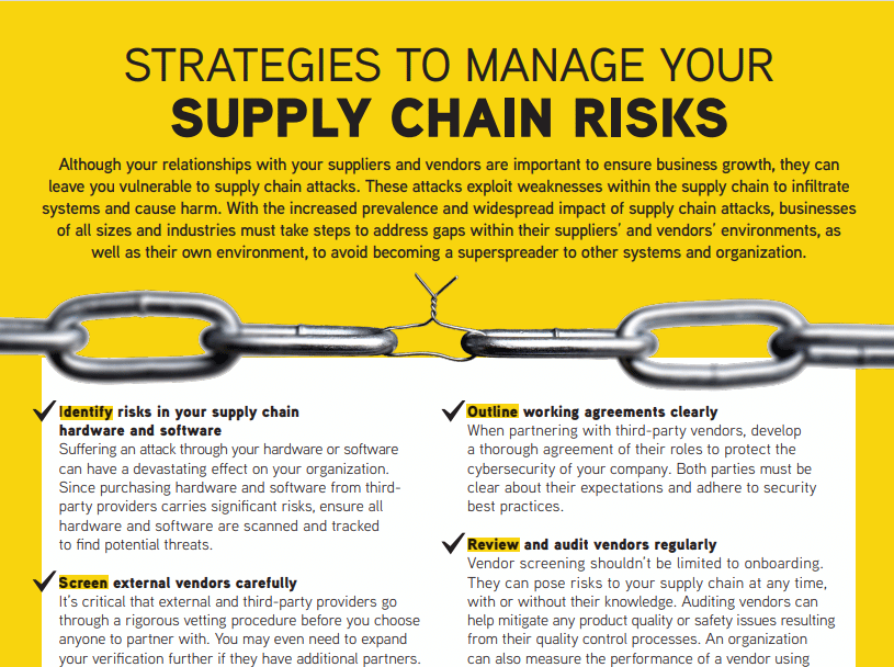Supply chain risks