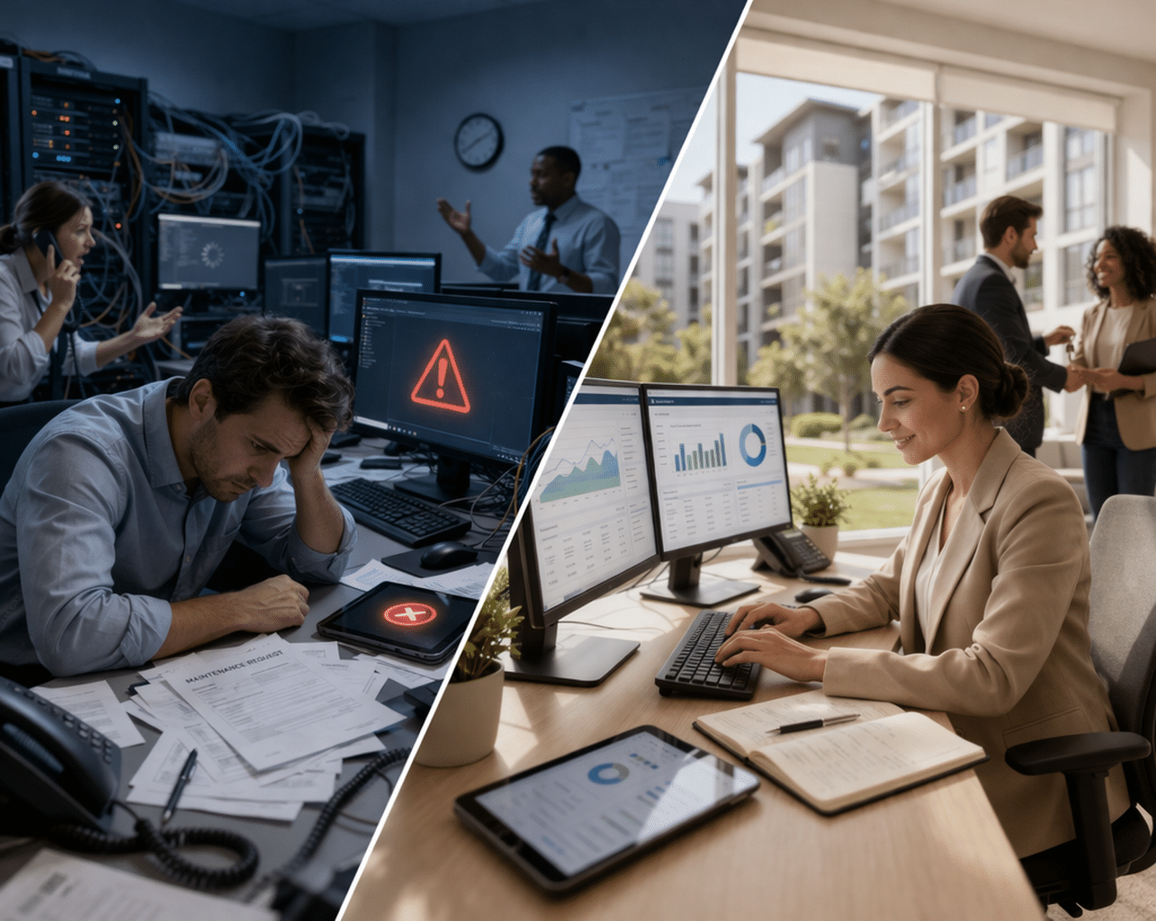 How IT Downtime Impacts Property Management Operations, Tenant Satisfaction, and Revenue How IT Downtime Impacts Property Management Operations, Tenant Satisfaction, and Revenue For property management companies with 50–150 employees, even a short period of IT downtime can have a significant ripple effect across the business. One hour of downtime can cost $5,000–$15,000 in lost productivity, but the real impact goes far beyond that—affecting tenant satisfaction, owner trust, and long-term revenue. From delayed maintenance requests to missed lease opportunities, unreliable technology directly impacts how efficiently your properties are managed. The difference between reactive IT and proactive management often determines whether downtime is a minor inconvenience or a major business disruption. ________________________________________ The Operational Impact of IT Downtime Property management companies rely on multiple systems working together in real time. When systems go down, teams may be unable to: • Access property management software • Process tenant requests or maintenance tickets • Communicate with vendors and owners • Complete leasing or onboarding processes • Retrieve financial or reporting data This creates immediate bottlenecks across the organization. Even short disruptions can delay entire workflows and reduce team efficiency for the rest of the day. ________________________________________ How Downtime Affects Tenant Satisfaction Tenant experience is one of the most important drivers of retention and reputation. When IT systems are unavailable: • Maintenance requests are delayed • Communication slows or stops • Billing and payment systems may become inaccessible • Response times increase Tenants expect fast, seamless service. When that breaks down, frustration builds quickly. According to industry insights, tenant satisfaction is closely tied to responsiveness and service reliability. Downtime directly undermines both. ________________________________________ The Hidden Revenue Impact of IT Issues Beyond productivity loss, downtime affects revenue in less obvious ways: • Missed leasing opportunities due to delayed responses • Slower turnaround on vacant units • Delayed owner reporting and financial distributions • Reduced referrals and online reviews Over time, these issues compound into lost revenue and damaged reputation. ________________________________________ Why Reactive IT Creates Recurring Problems Many property management companies rely on IT support that only responds after issues occur. This leads to: • Repeated system failures • Temporary fixes instead of permanent solutions • Lack of visibility into underlying issues • Increased frequency of downtime events Without proactive management, downtime becomes predictable—but unavoidable. ________________________________________ How Proactive IT Management Prevents Downtime A proactive IT approach focuses on preventing disruptions before they happen. Key strategies include: • Continuous system monitoring • Regular maintenance and updates • Identifying and replacing outdated hardware • Strengthening cybersecurity controls • Monthly system alignment and optimization This approach reduces downtime frequency and ensures systems remain stable during peak operations. ________________________________________ Real-World Example A property management company with approximately 95 employees experienced frequent system slowdowns that delayed tenant communication and reporting. After moving to a proactive IT model with regular system reviews and monitoring, downtime incidents were significantly reduced. Staff response times improved, tenant satisfaction increased, and operational efficiency stabilized within a few months. ________________________________________ How BoomTech IT Helps Reduce Downtime BoomTech IT helps property management companies minimize downtime and maintain consistent operations through: • Monthly Technology Alignment Manager (TAM) visits • Proactive monitoring and maintenance • Dedicated cybersecurity oversight • Strategic vCIO planning and quarterly reviews This ensures systems remain reliable, secure, and aligned with business needs. ________________________________________ Final Thoughts IT downtime is more than a technical issue—it’s a business risk that impacts operations, tenant relationships, and revenue. Property management companies that invest in proactive IT management gain a competitive advantage through reliability, efficiency, and improved tenant experience. ________________________________________ 📞 Contact Us If your property management company is experiencing recurring downtime or wants to improve operational efficiency, BoomTech IT can help. 👉 Contact us today: https://www.boomtechit.com/contact-us Let’s make your technology work for your business—not against it.